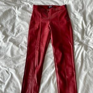 Never Worn✨ Red Leather Pants ❤️‍🔥💋